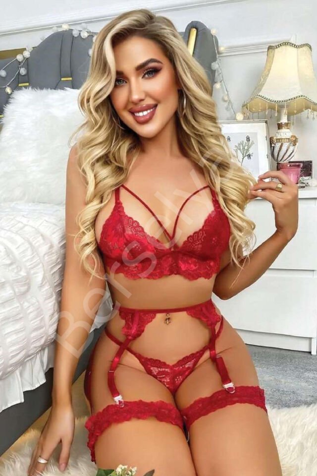 Kadın Fantezi Kostüm Harness Erotik Jartiyer 7081 Kırmızı