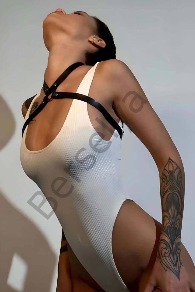 Seksi Boyundan Askılı Vücut Kemeri, Göğüs Harness - Brf1126