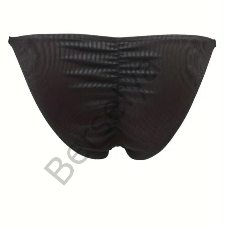 Erkek  Siyah Büzgülü Slip İç Giyim