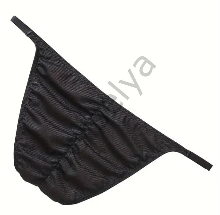 Erkek  Siyah Büzgülü Slip İç Giyim