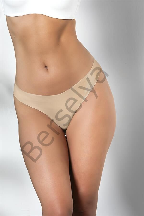 3'lü Paket Dikişsiz, İz Yapmaz, Lazer Kesim, String Külot Cappucino (brf21262)