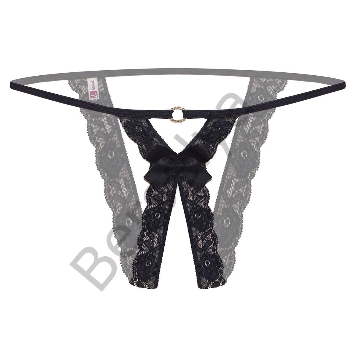 Özel Bölgesi Açık Taşlı Büyük Beden Fantezi Bato Külot