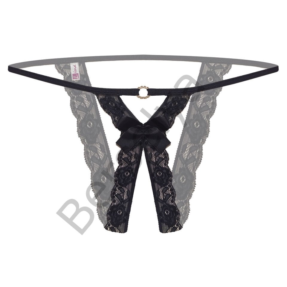 Özel Bölgesi Açık Taşlı Büyük Beden Fantezi Bato Külot