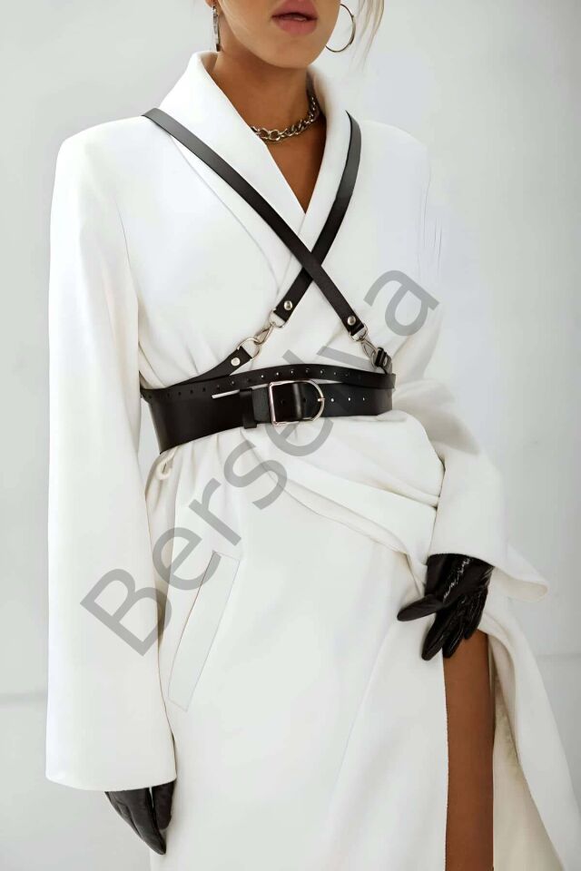 Şık Kadın Deri Kemer, Tarz Kadın Kemer, Elbise Üzeri Kemer - Brf1129