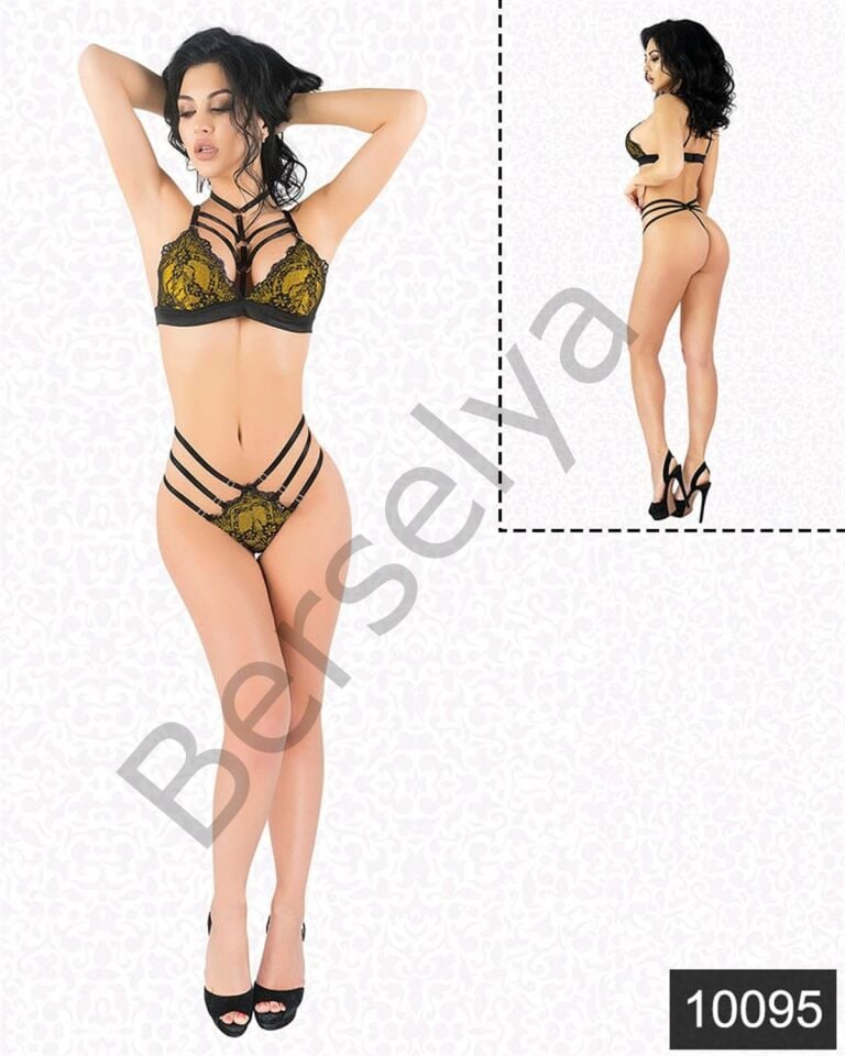 Seksi Sarı Lamine Jartiyer Takım