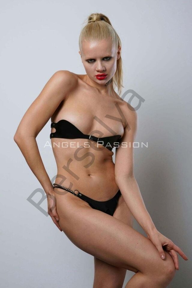 Ağı Açık Deri Sütyen Takım, Ağ Bölgesi Açık Sütyen Külot Takım - Brf1234