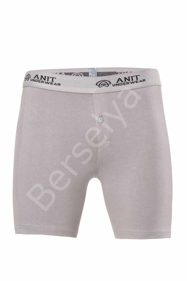 Likralı Uzun Erkek Boxer Gri - 1114A