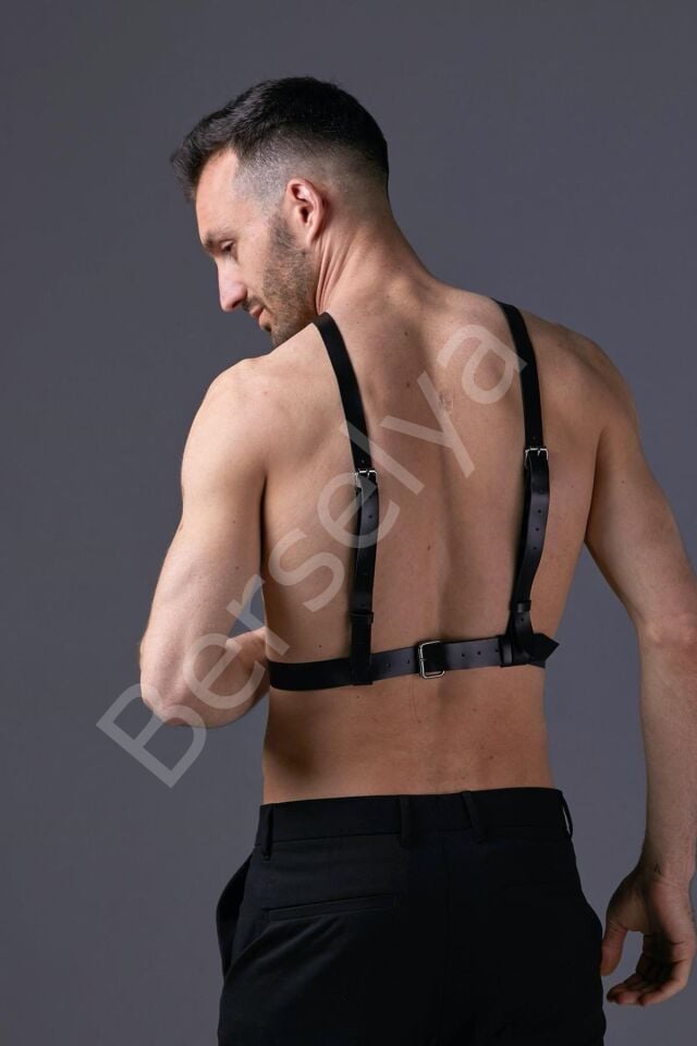 Pamuktenim Erkek  Fantezi Deri Harness Askı 2135