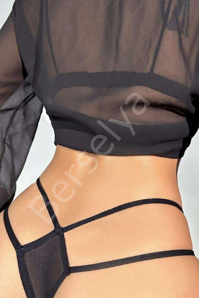 Kadın Fantezi İç Giyim Tanga Külot Perfect Fall 265 Siyah