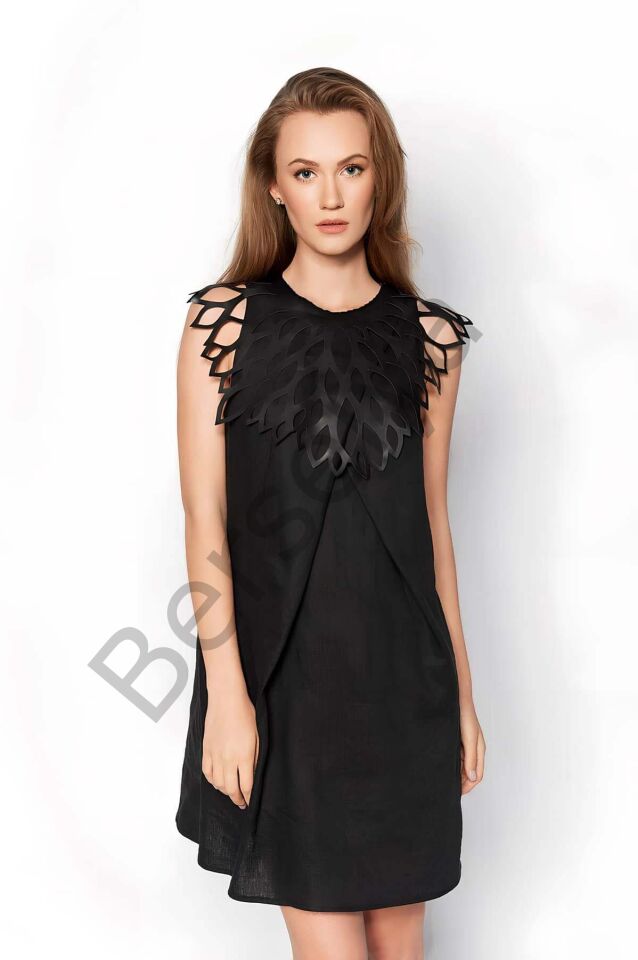 Damla Detaylı Şık Deri Harness Şal - Brf1407