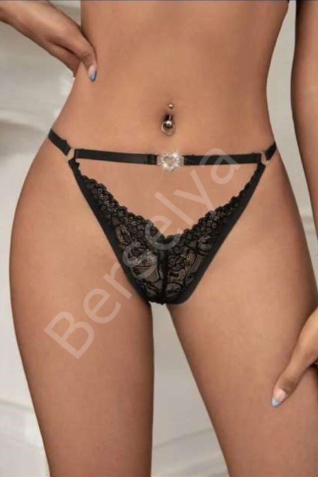 Kadın Fantezi İç Giyim Tanga Külot Perfect Fall 279 Siyah