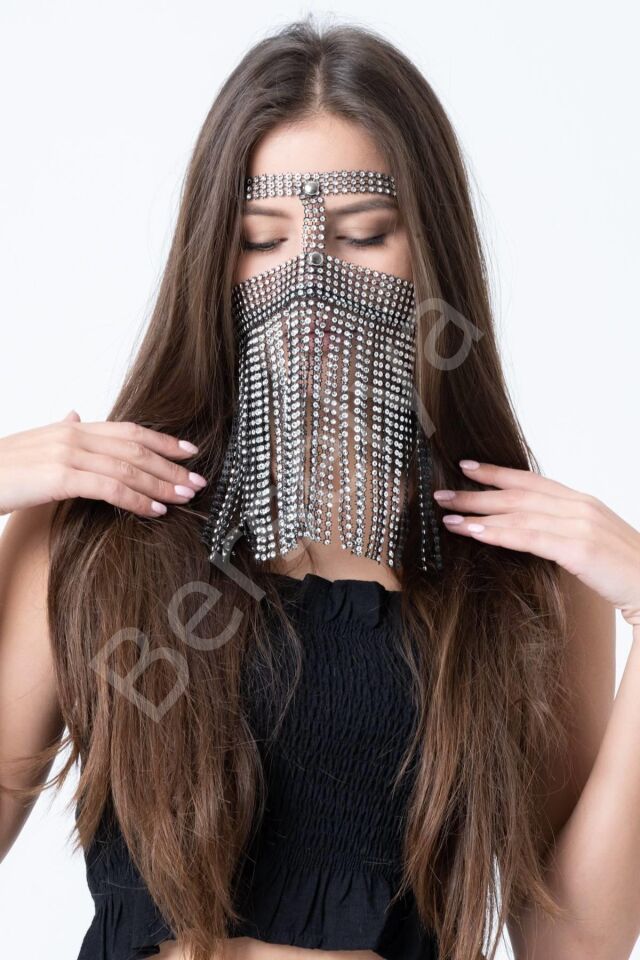 Kadın Taşlı Fantezi Maske 11101
