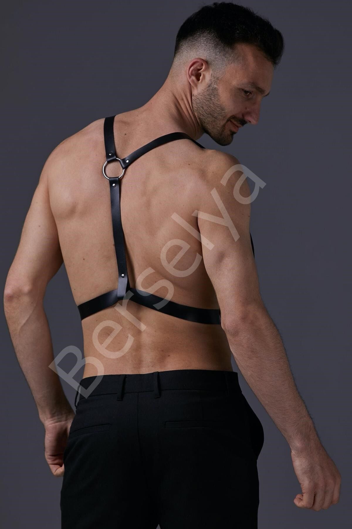 Pamuktenim Erkek  Fantezi Deri Harness Askı 2134