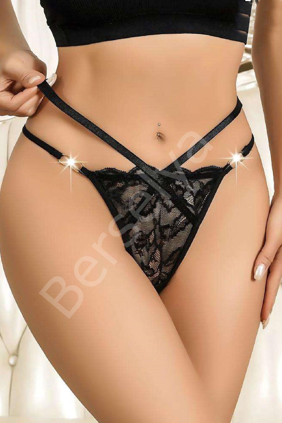 Kadın Fantezi İç Giyim Tanga Külot Perfect Fall 291 Siyah
