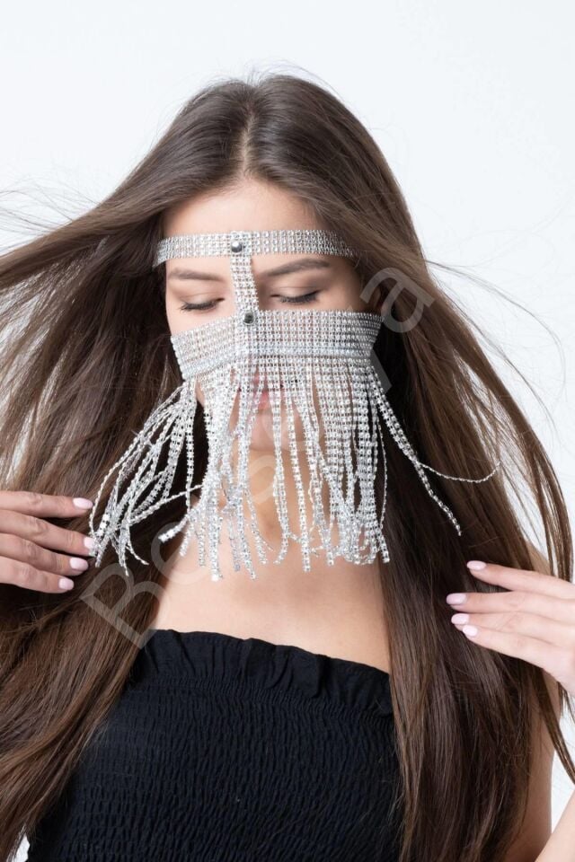Taşlı Fantezi Maske 11100