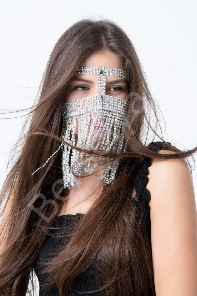 Taşlı Fantezi Maske 11100