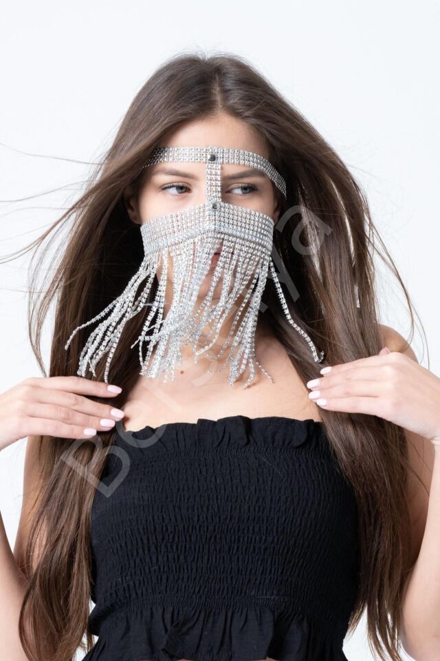 Taşlı Fantezi Maske 11100