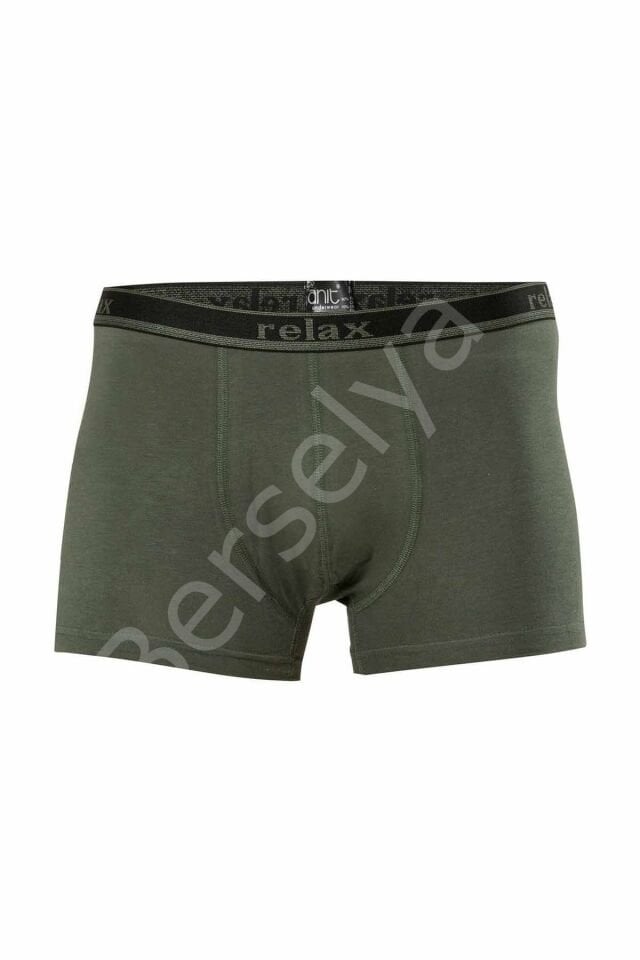 Relax Pamuklu Esnek Erkek Boxer Haki - 1268A