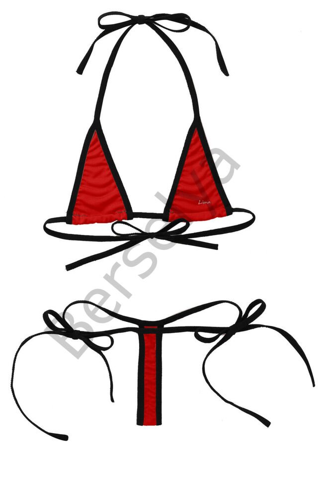 Kadın Kırmızı Sütyen Külot Fantazi İç Çamaşırı Takımı