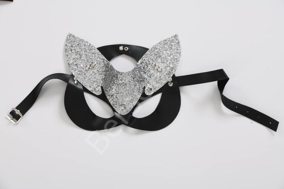 Siyah Harness Fantezi Aksesuar Suni Deri Maske 700851sg