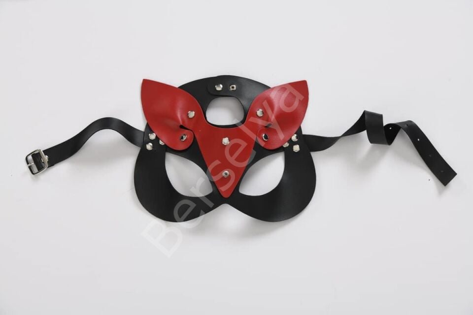 Siyah Harness Fantezi Aksesuar Suni Deri Maske 700851sg