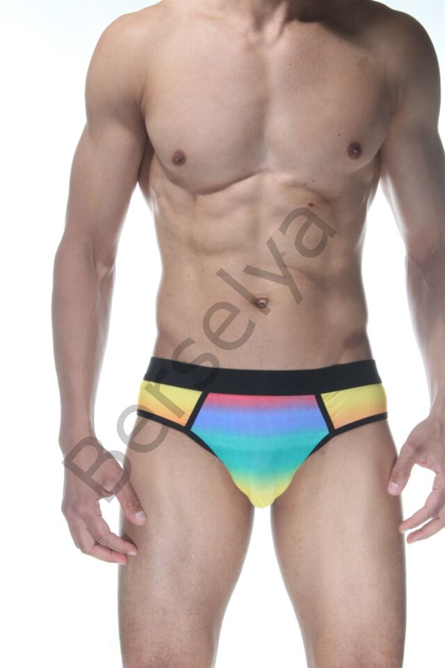 Gökkuşağı Jockstrap Fantezi İç Giyim