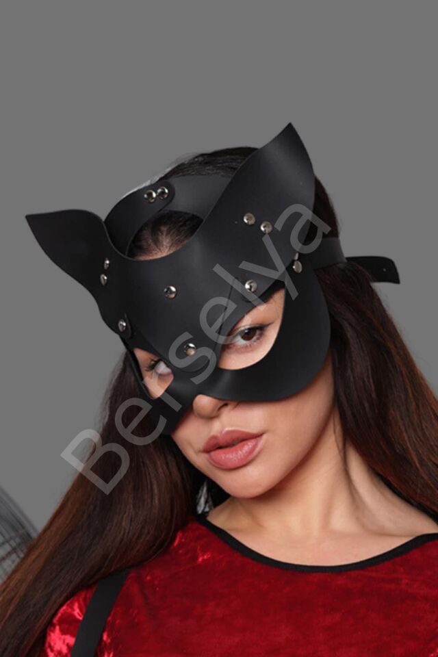 Harness Fantezi Aksesuar Suni Deri Maske H006
