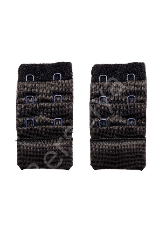 2 Adet Agraf Sütyen Uzatma Kopçası 3 Sıra / 2 Kanca Siyah