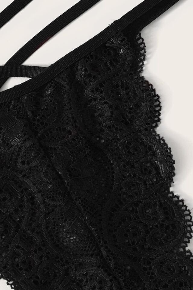Kadın Siyah Dantel Sütyen Külot Takımı