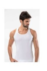 3 adet Tutku Ribana Spor Erkek Beyaz Atlet 0118 S - BEYAZ