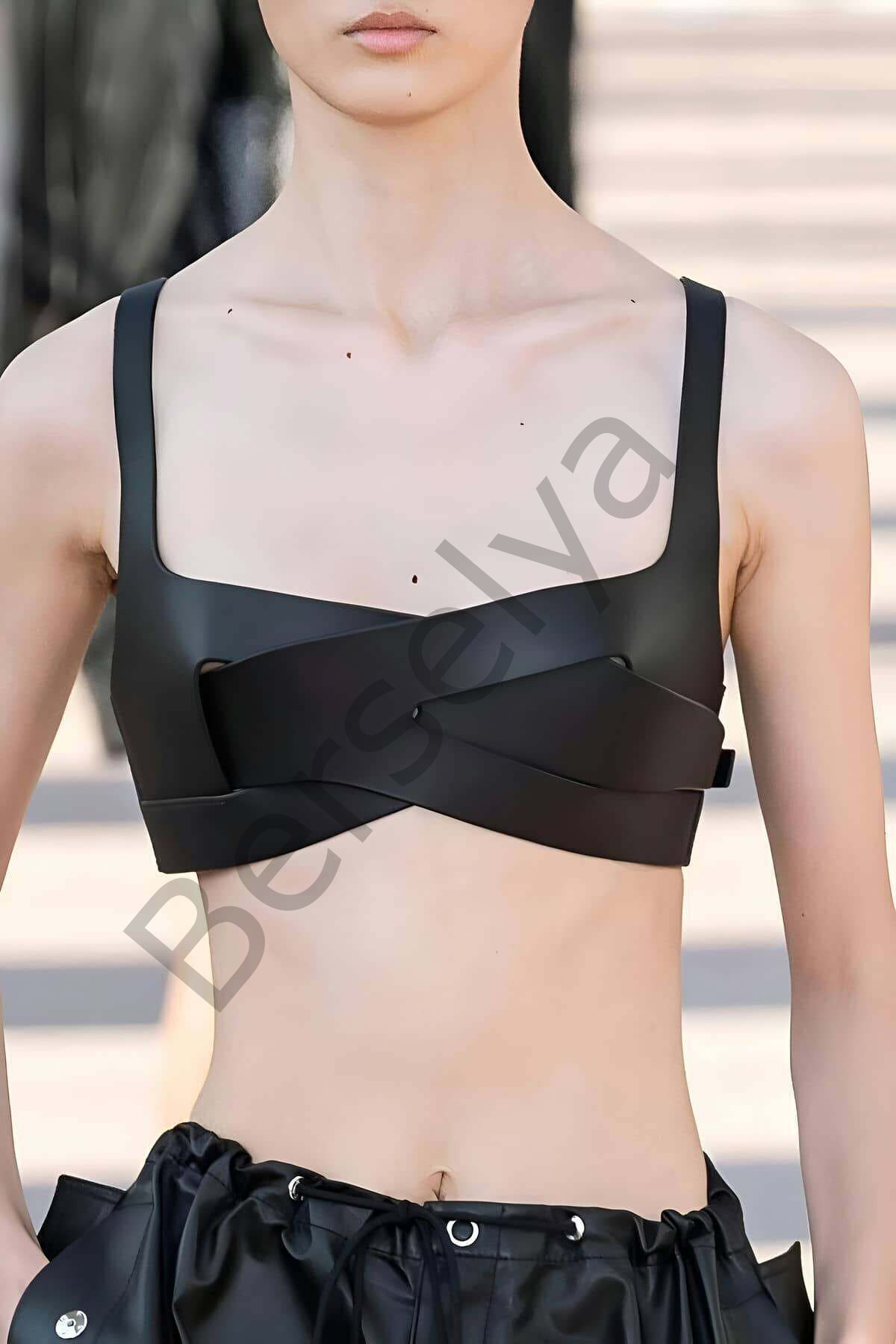 Deri Bra, Deri Sütyen Gögüs Harness - Brf1145