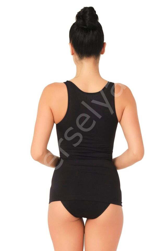 Siyah Mı Emay 5015 Kalın Askılı Atlet Korse