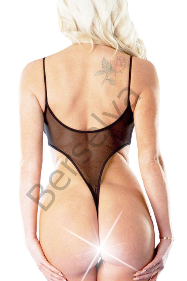 Büyük Beden Fantazi İç Giyim Siyah Seksi Fantezi Gecelik