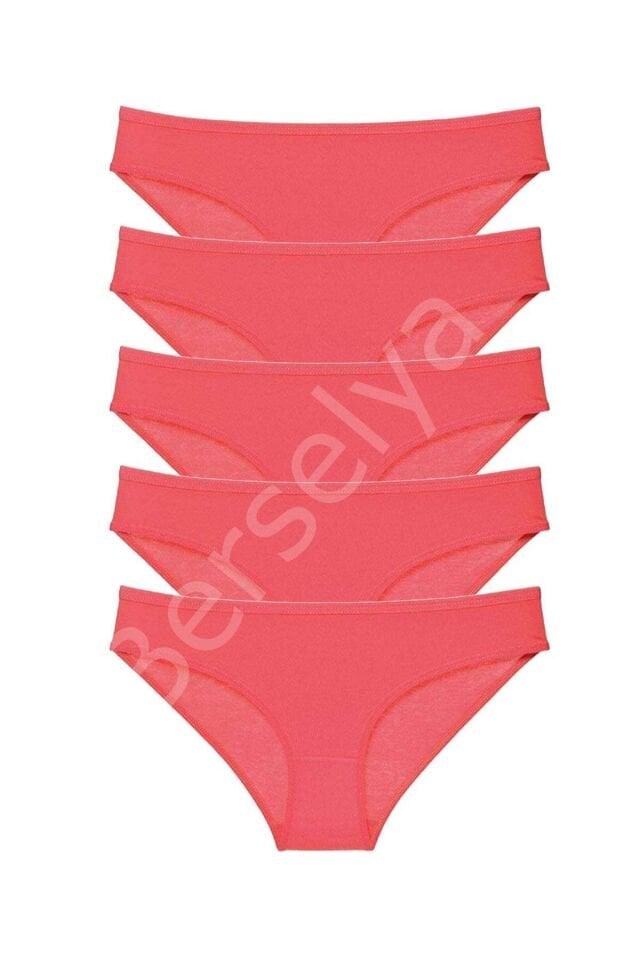 5 Adet Süper Eko Set Likralı Kadın Slip Külot Fuşya