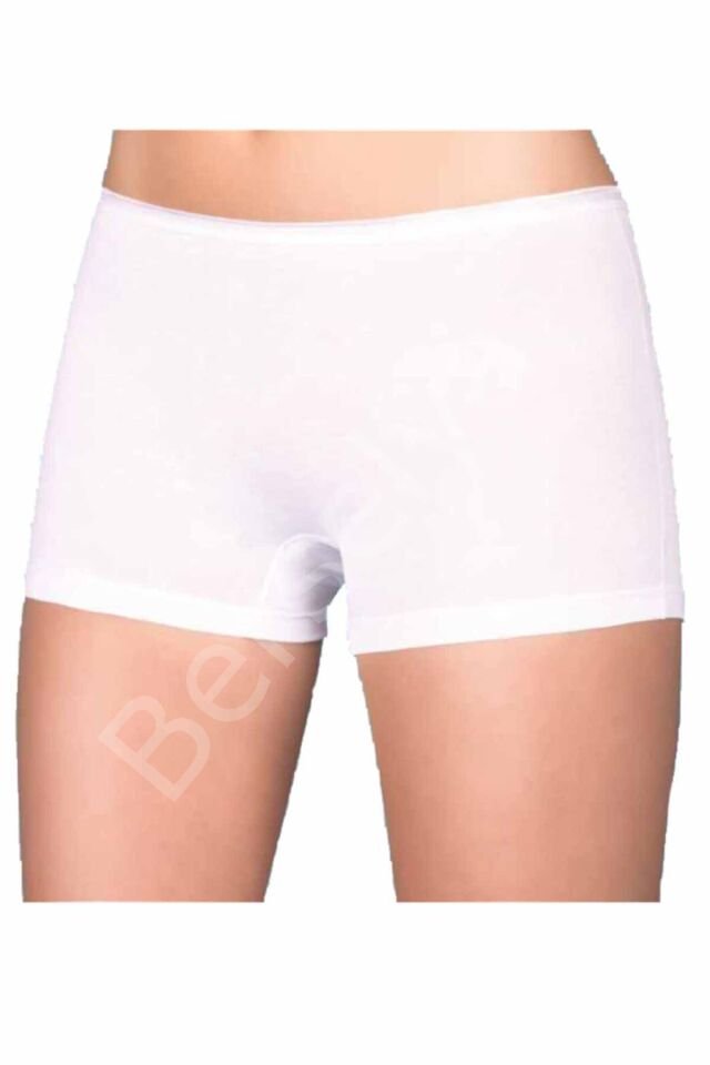 Likralı Süprem Bayan Boxer Short Beyaz 2100B
