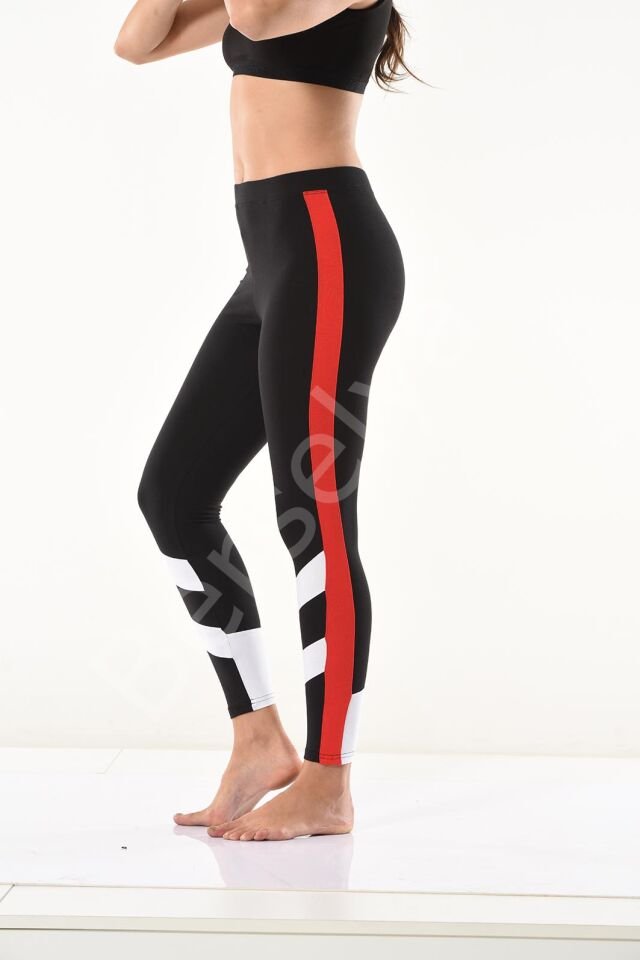 Şeritli Kadın Tayt 0588