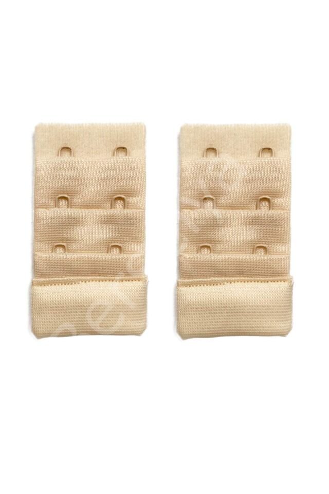 2 Adet Agraf Sütyen Uzatma Kopçası 3 Sıra / 2 Kanca Ten