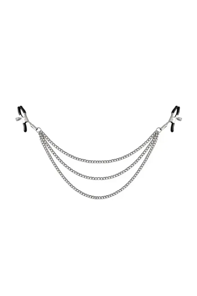 Siyah Fantezi Göğüs Ucu Sıkıştırıcı Nipple Clamp Brf-8006