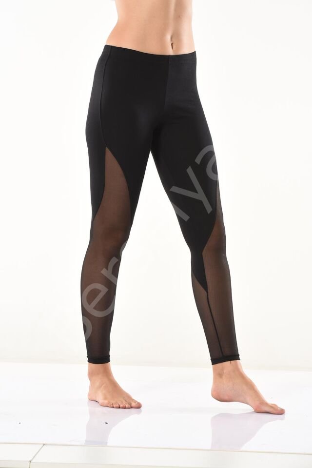 Transparan Detaylı Kadın Tayt 0585