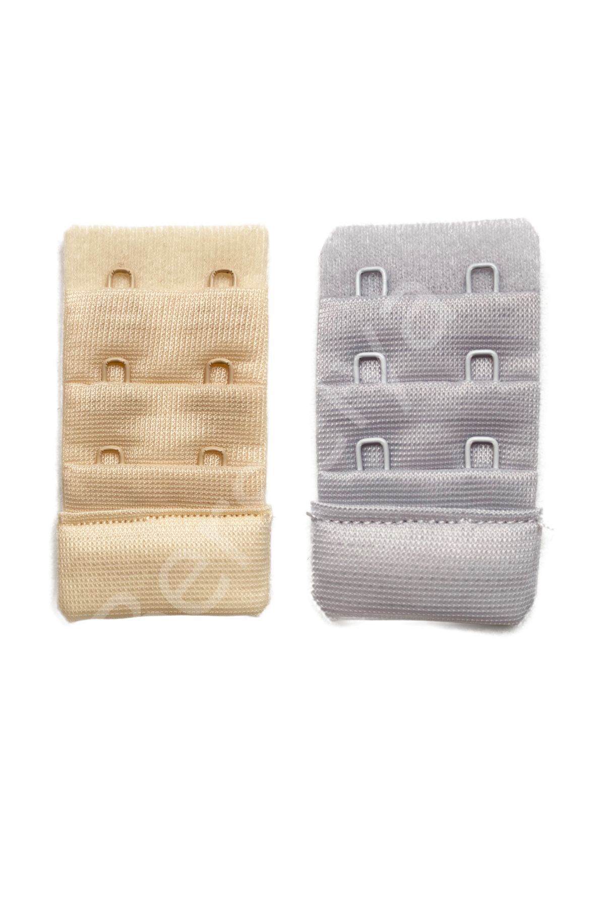 2 Adet Agraf Sütyen Uzatma Kopçası 3 Sıra / 2 Kanca Ten Gri