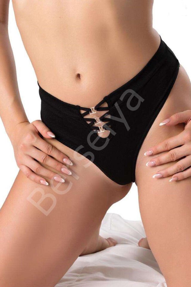 Kadın Fantezi İç Giyim Tanga Külot Perfect Fall 356 Siyah