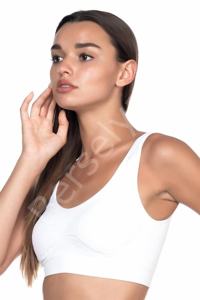 Beyaz Emay 4021 Pedli Kalın Askılı Sütyen Korse