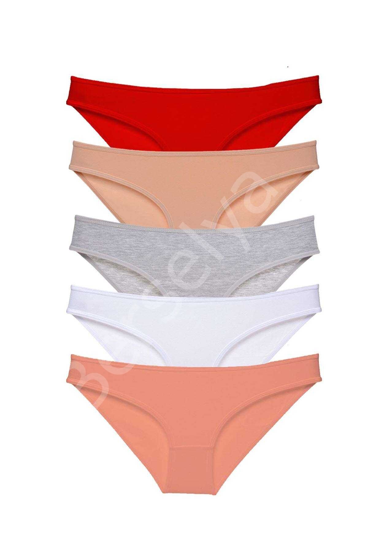 5 Adet Süper Eko Set Likralı Kadın Slip Külot 523