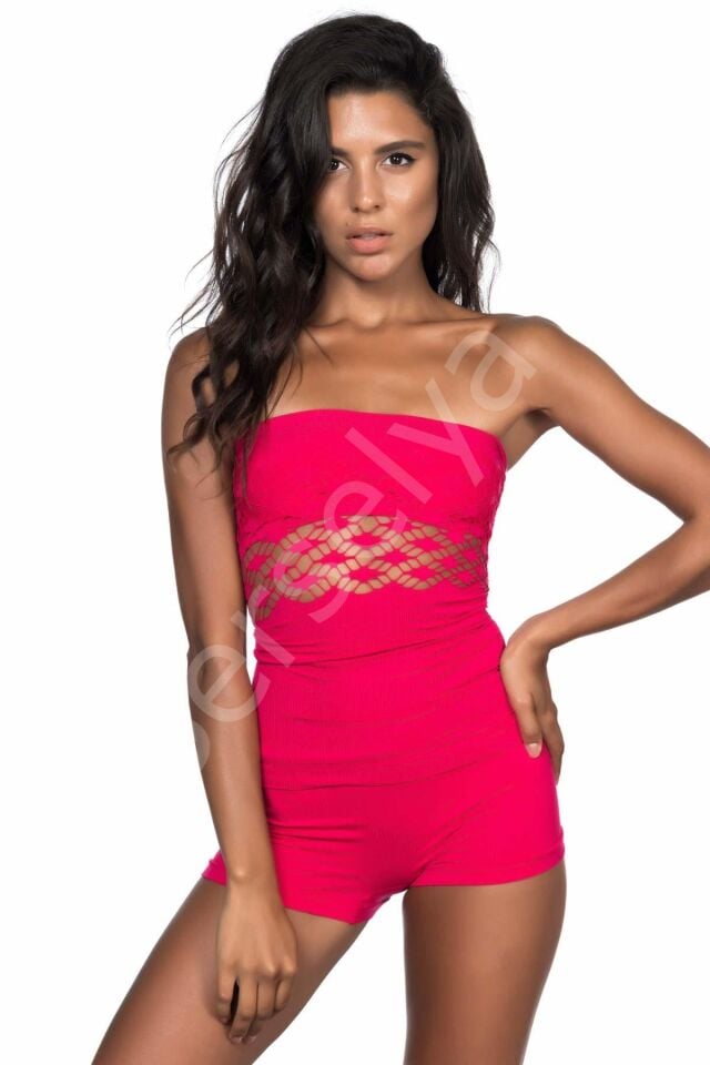 Fuşya Mı Emay 5035 Fantazi Straplez Atlet Korse