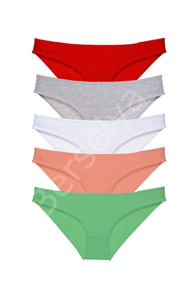 5 Adet Süper Eko Set Likralı Kadın Slip Külot 518