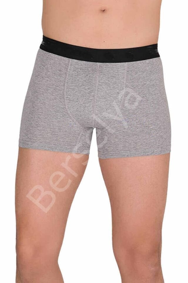 Pamuk Modal Likralı Esnek Erkek Boxer Gri 4476B