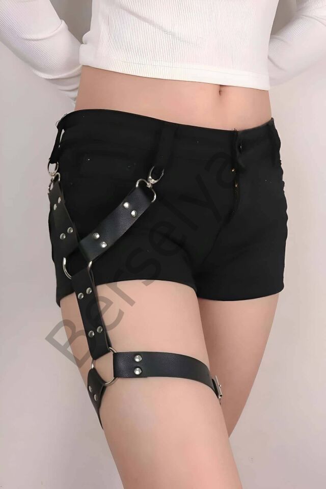 Seksi Deri Tek Bacak Aksesuarı, Bacak Kemeri - Brf1177