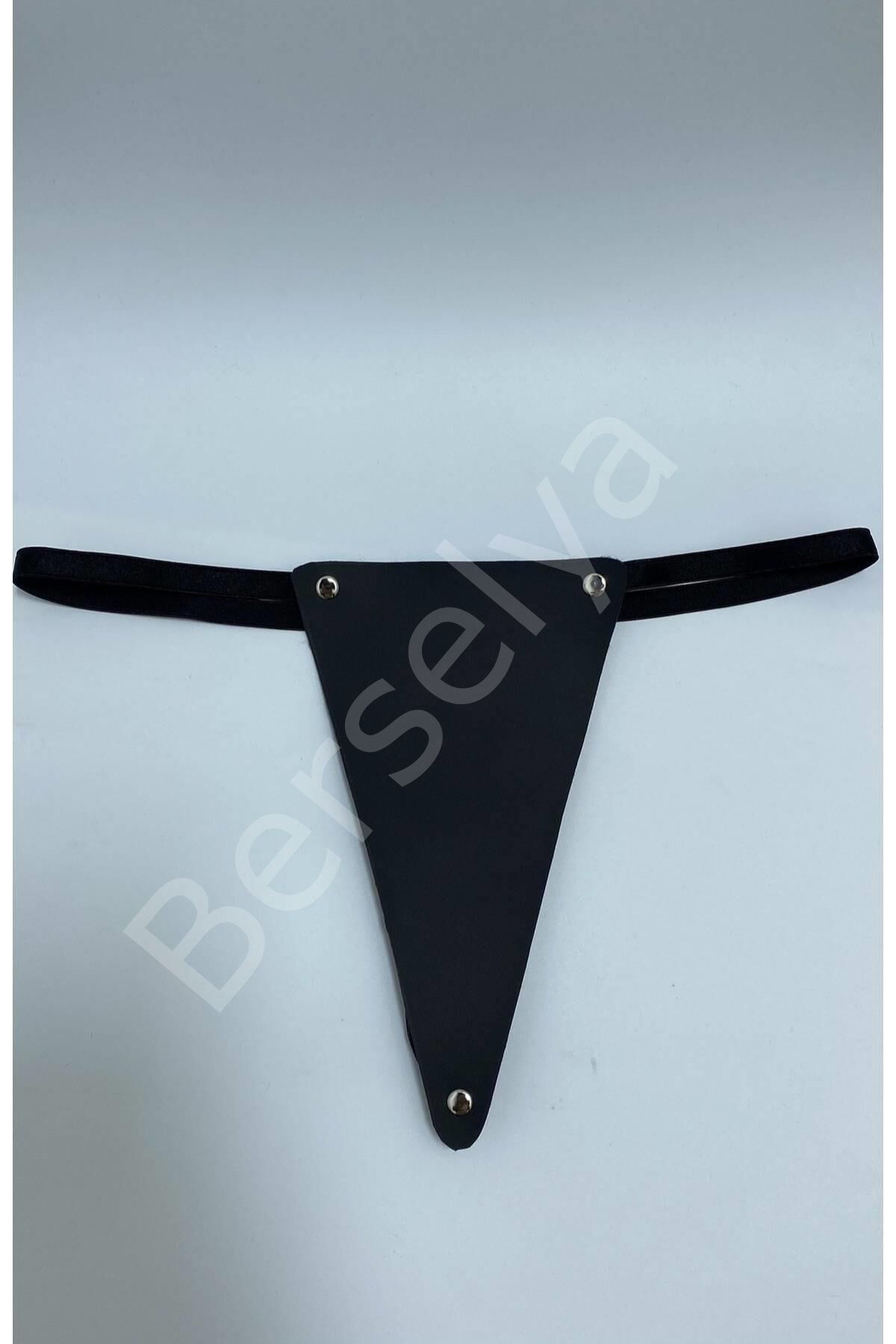 Suni Yumuşak Deri Harness Fantezi Sexi Tanga Külot  81077