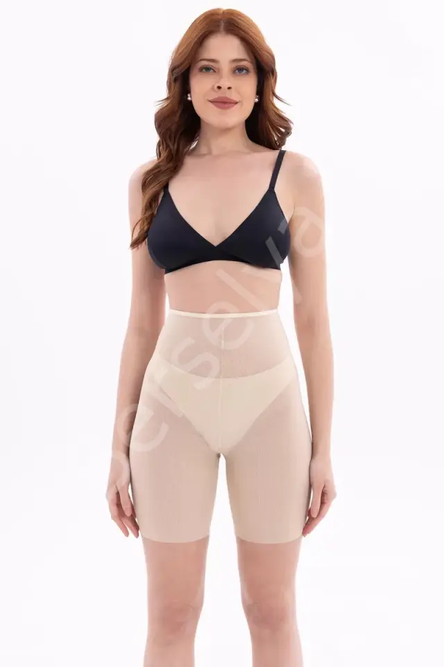 Ten  2705 Lazer Tül Toparlayıcı Paçalı Boxer Hayalet Korse