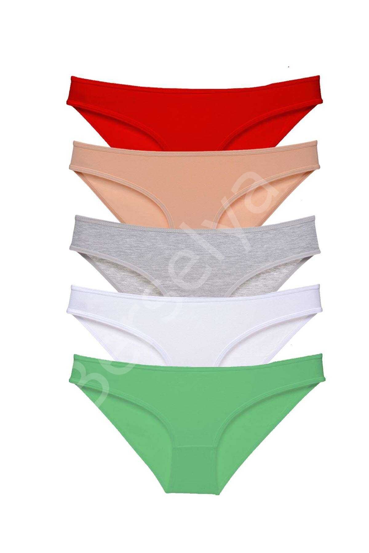 5 adet Süper Eko Set Likralı Kadın Slip Külot 524 XL
